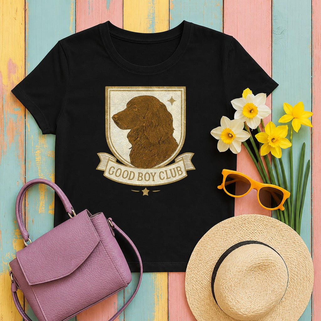 Boykin Spaniel Good Boy Club T-shirt in Black