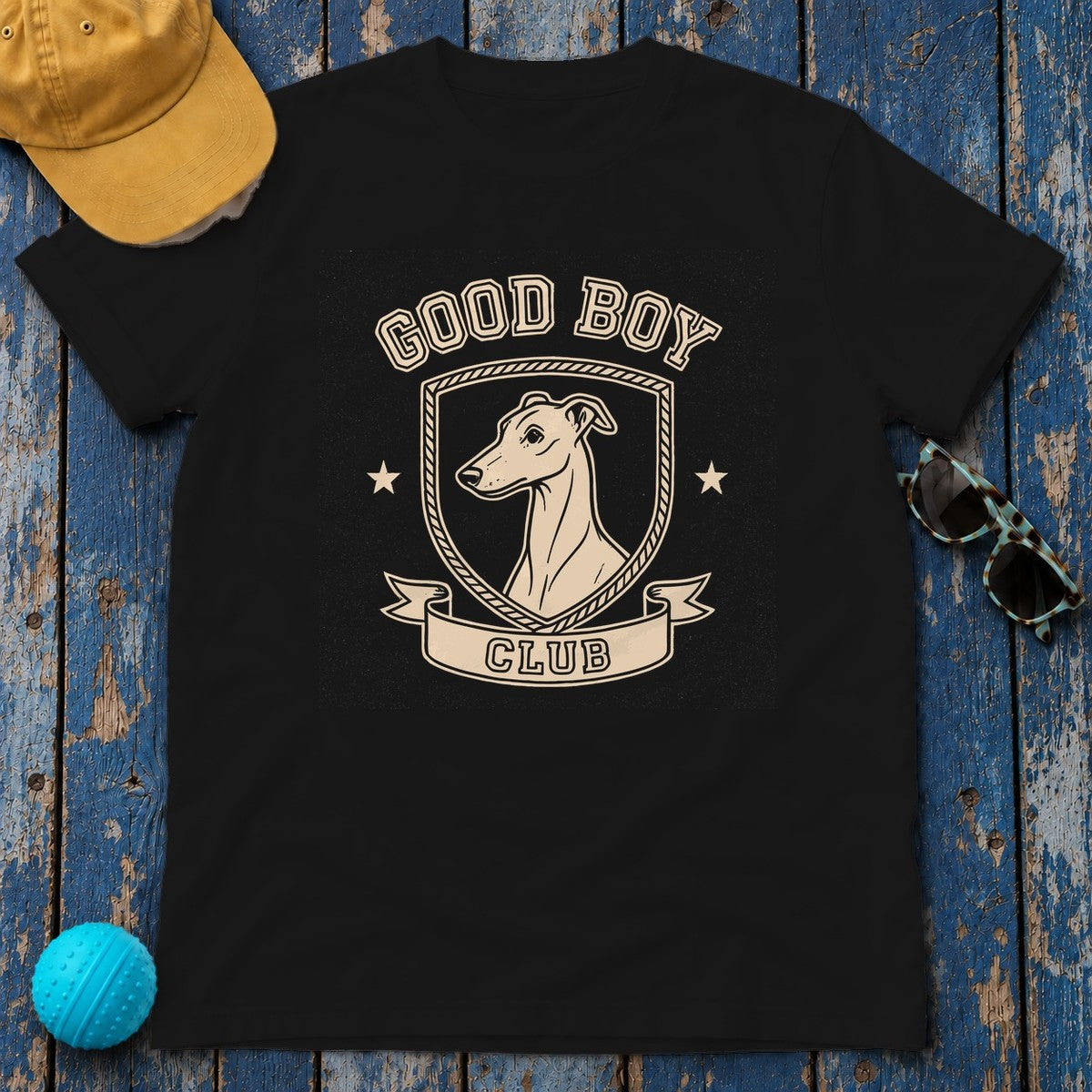Greyhound Good Boy Club Tee in Black