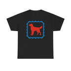 A Red Gordon Setter in Blue Frame Graphic T-Shirt