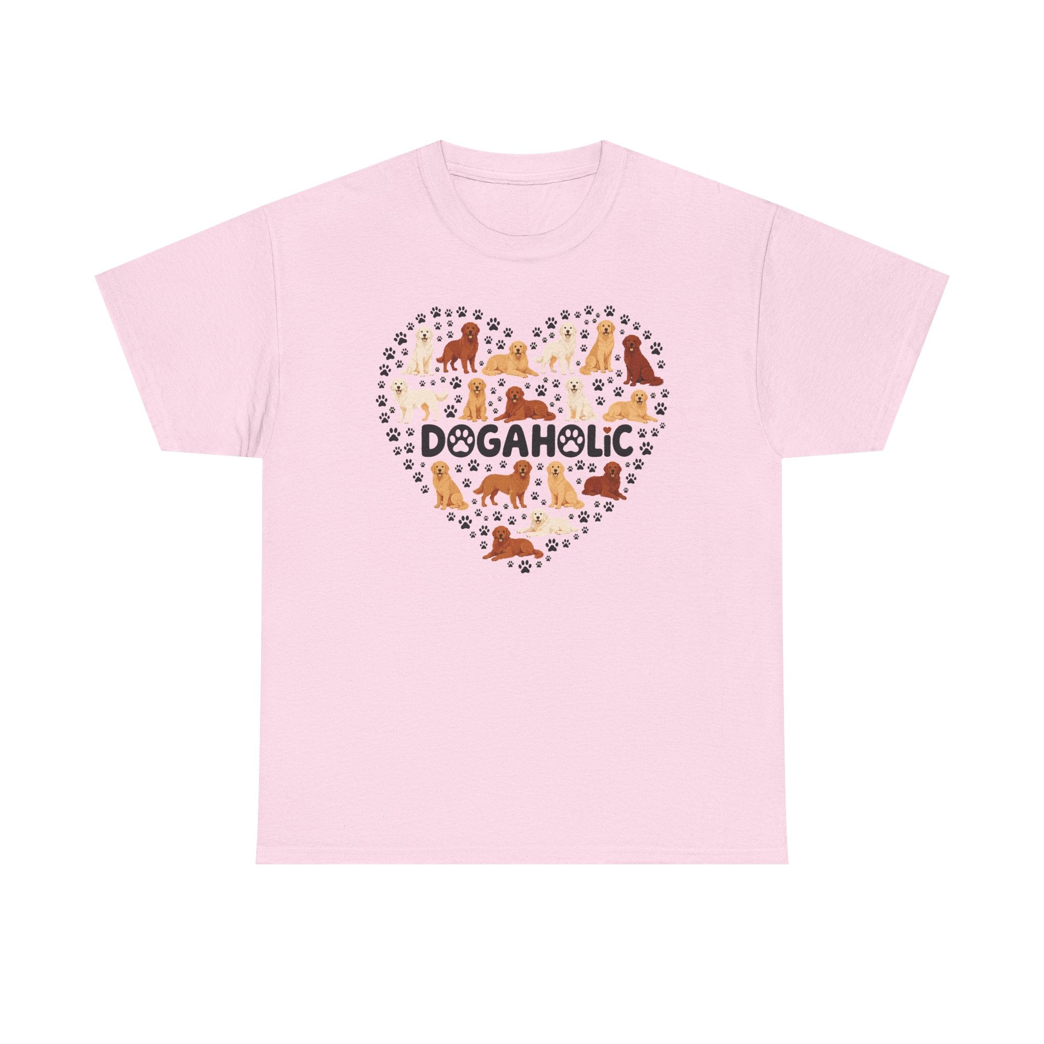 Golden Retriever Dogaholic Heart T-Shirt
