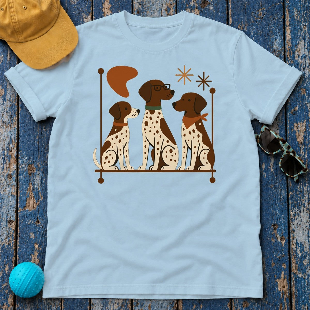 Mid-Century GSP T-Shirt in Light Blue