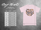 Gildan 5000 heavy cotton t-shirt size chart with dachshund print.