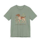 German Shorthaired Pointer Points at Flowers Tee