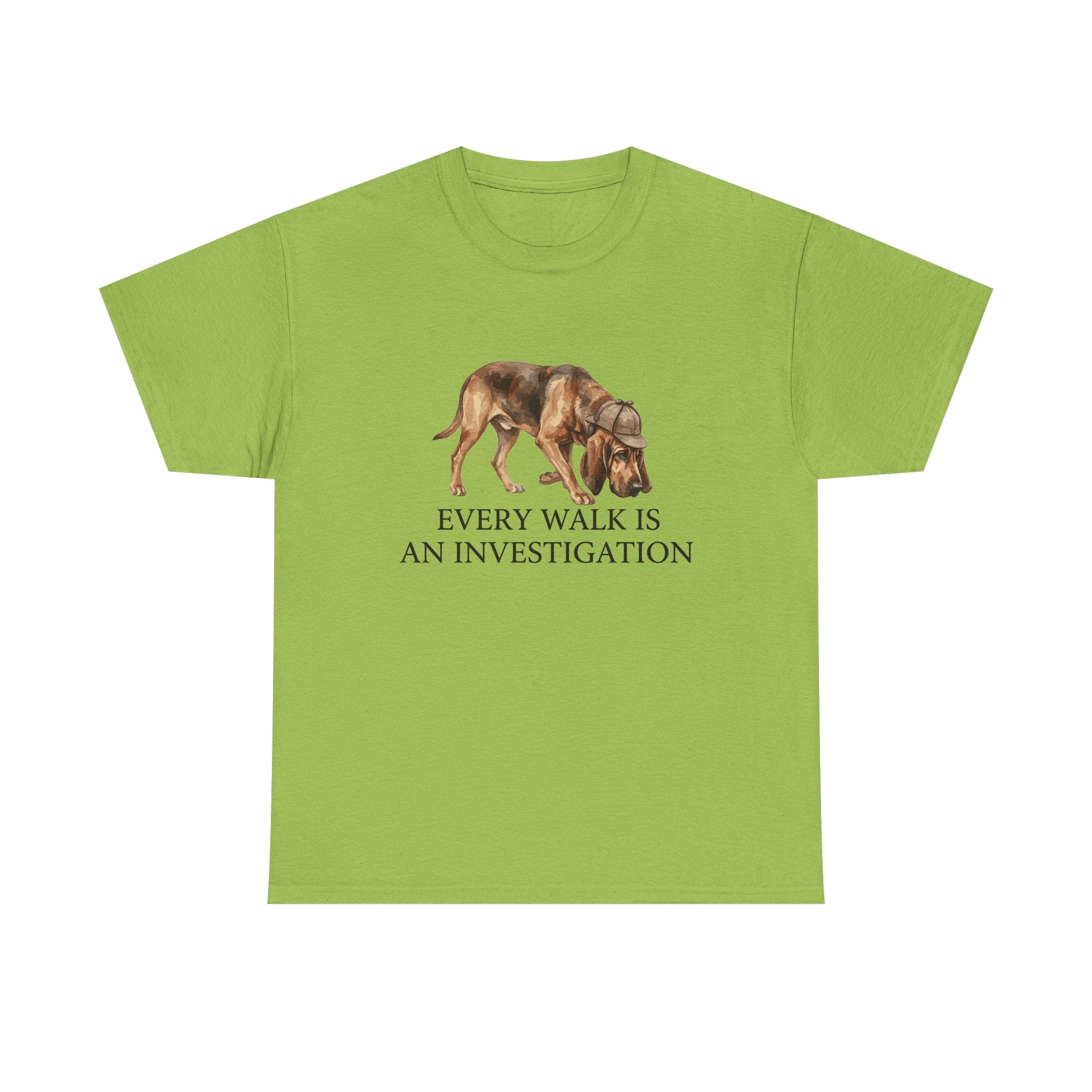 Every Walk Is An Investigation Sniffing Bloodhound T-Shirt