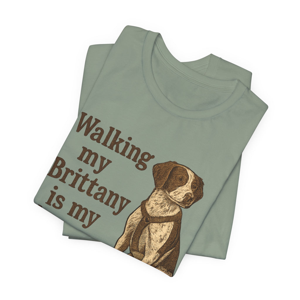 Walking My Brittany Is My Therapy Tee