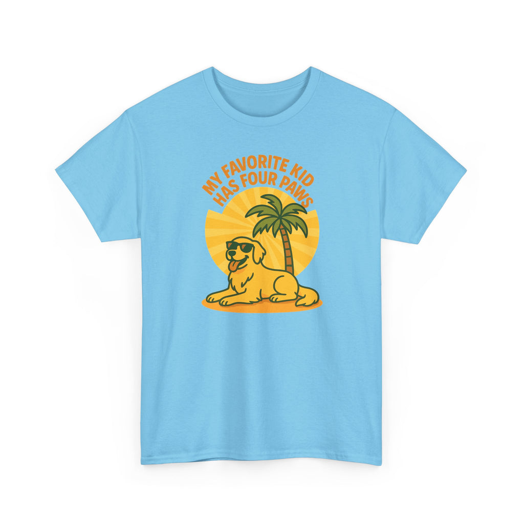 My Favorite Kid Has Four Paws With Golden Retriever T-Shirt