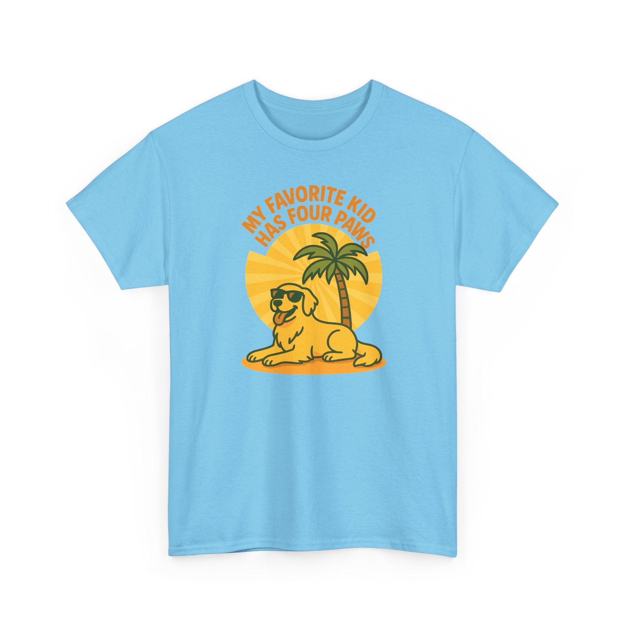 My Favorite Kid Has Four Paws With Golden Retriever T-Shirt