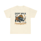 Black Lab "Every Walk is an Investigation" Cartoon Tee