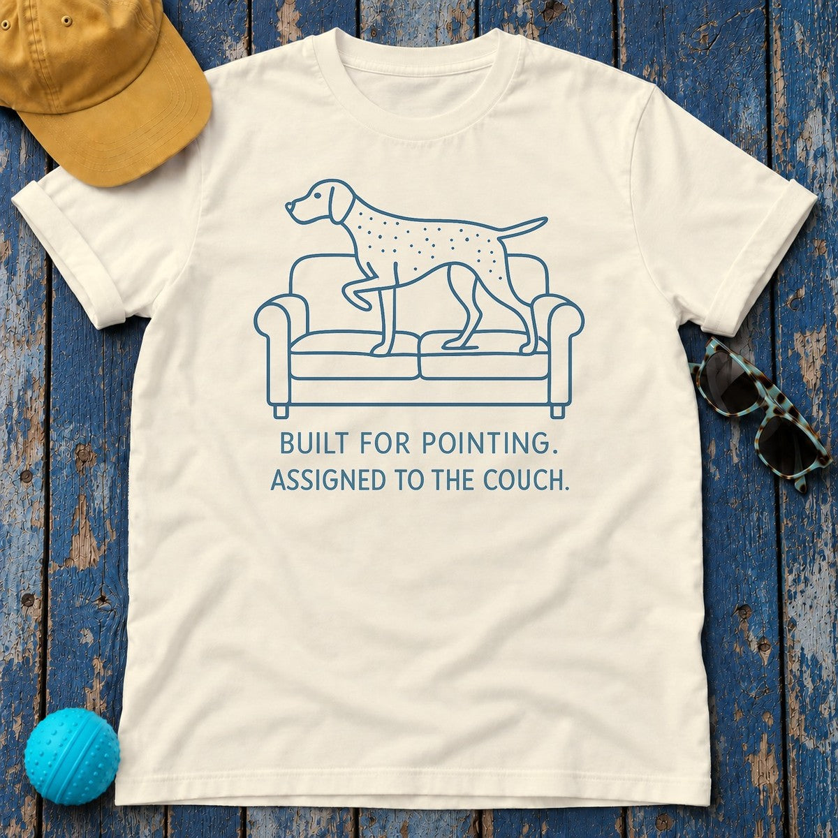 German Shorthaired Pointer Built For Pointing Tee in Natural