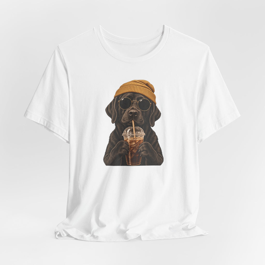 Engraved Labrador Iced Coffee T-Shirt