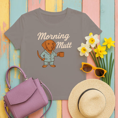 Morning Mutt Dog in Pajamas Graphic T-Shirt product