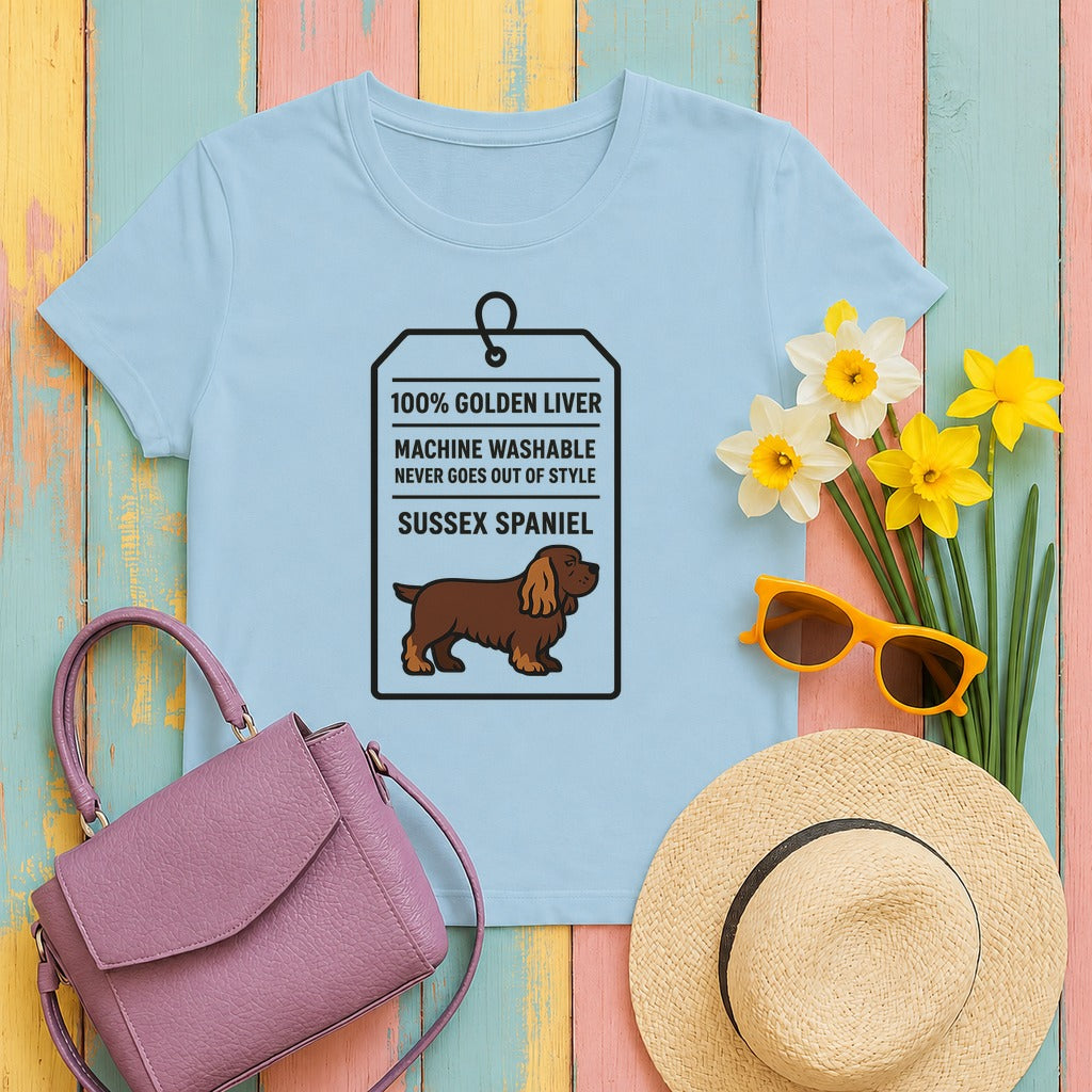 Sussex 100% Golden Liver Tee in Light Blue