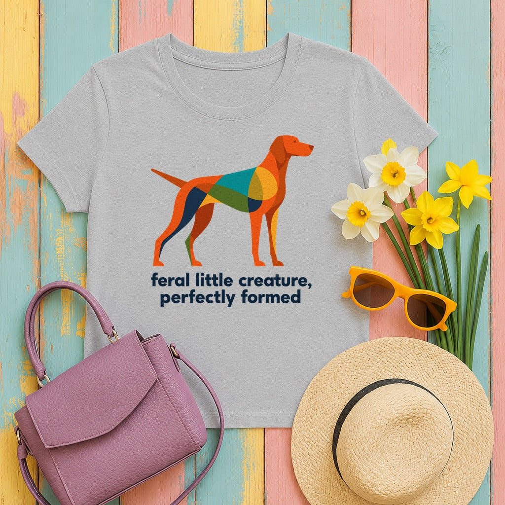 Feral Little Creature Vizsla T-Shirt in Sport Grey
