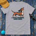 I Have Opinions Loud Ones Dachshund T-Shirt in Athletic Heather
