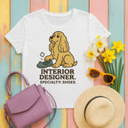 cocker spaniel shoe-designer tee flat lay hero