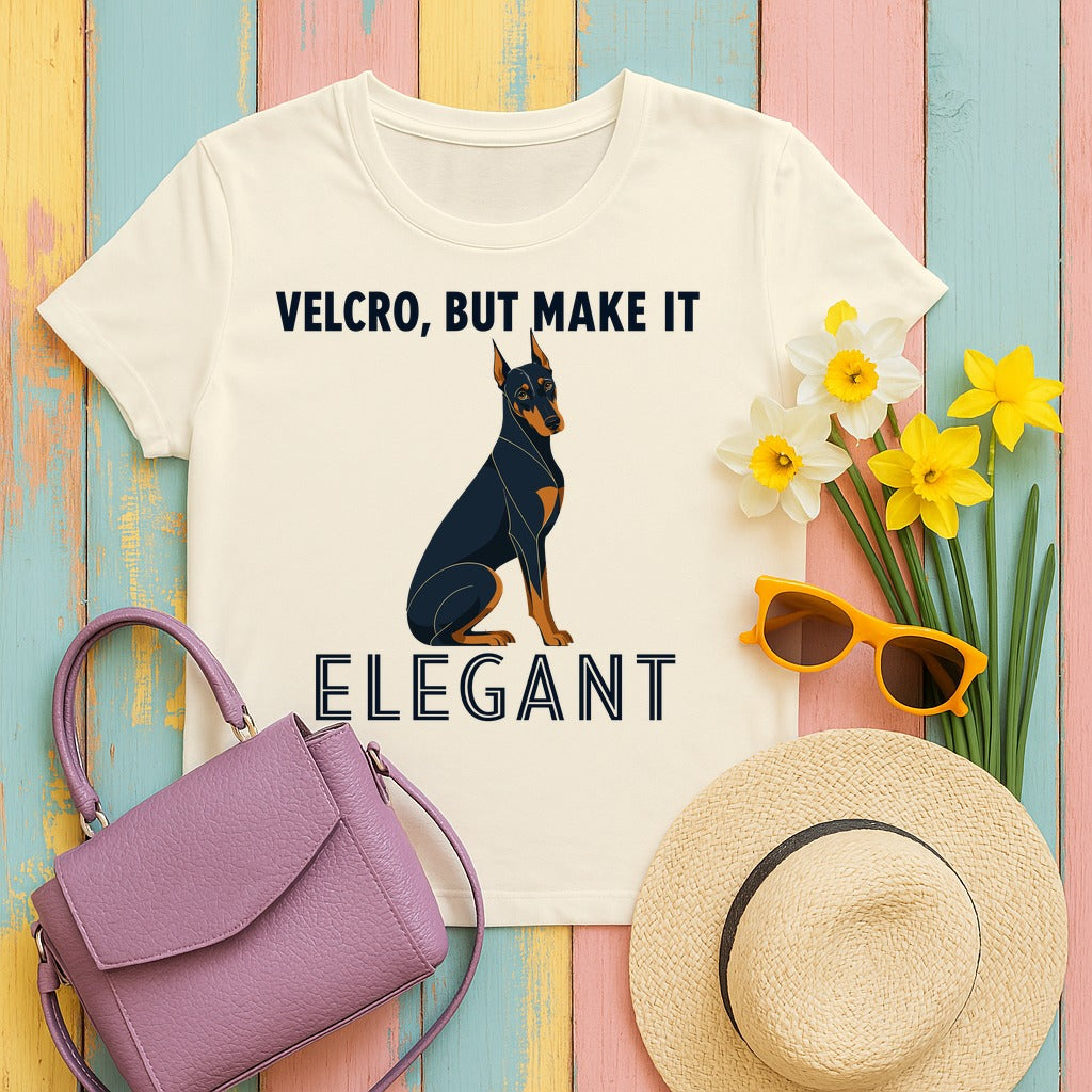 Velcro, But Elegant Doberman T-Shirt in Natural