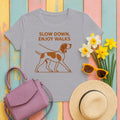Bracco Italiano Slow Down Enjoy Walks Tee in Athletic Heather
