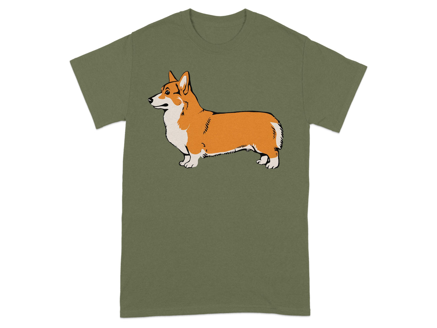 Cute Corgi Printed T-shirt for Dog Lovers product