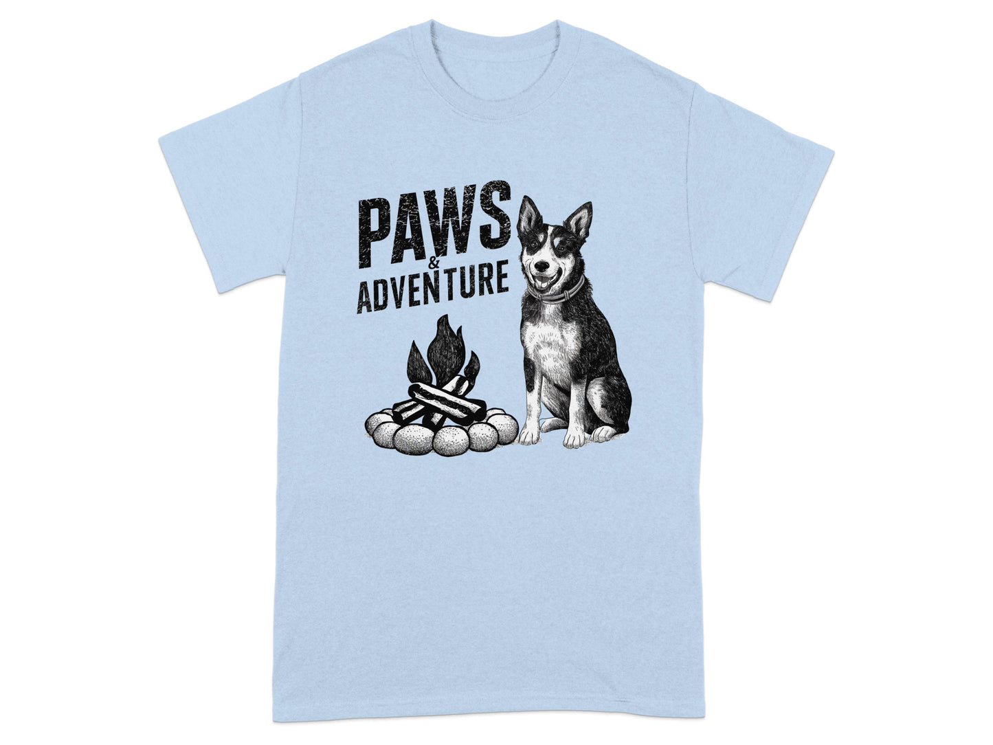Paws and Adventure Campfire Dog Graphic T-shirt product