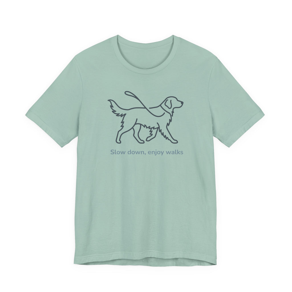 Dog Walks Golden Retriever T-Shirt