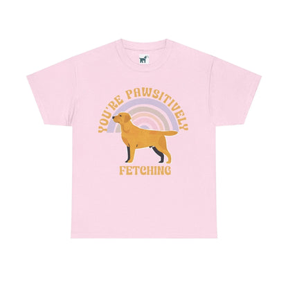 Yellow Labrador Boho T Shirt Light Pink T-shirt