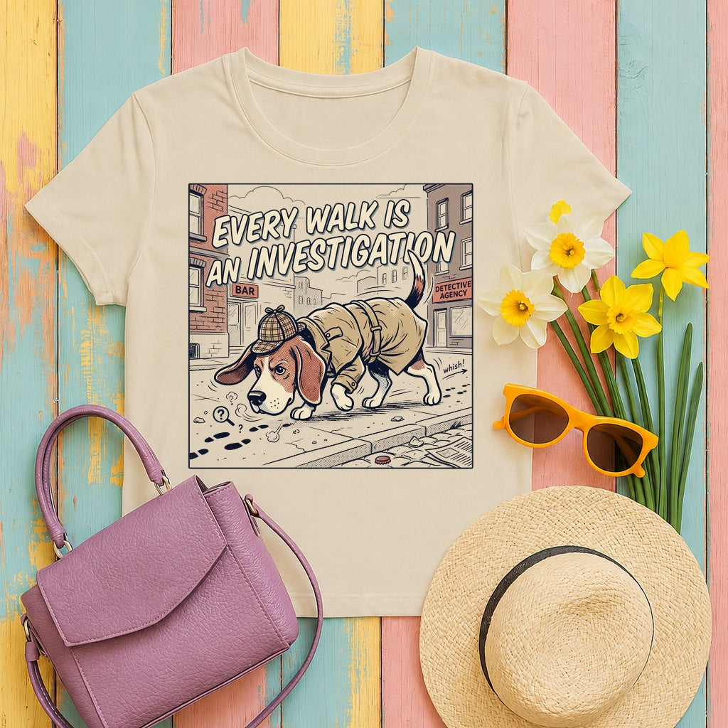 Every Walk is an Investigation Beagle Cartoon t-shirt