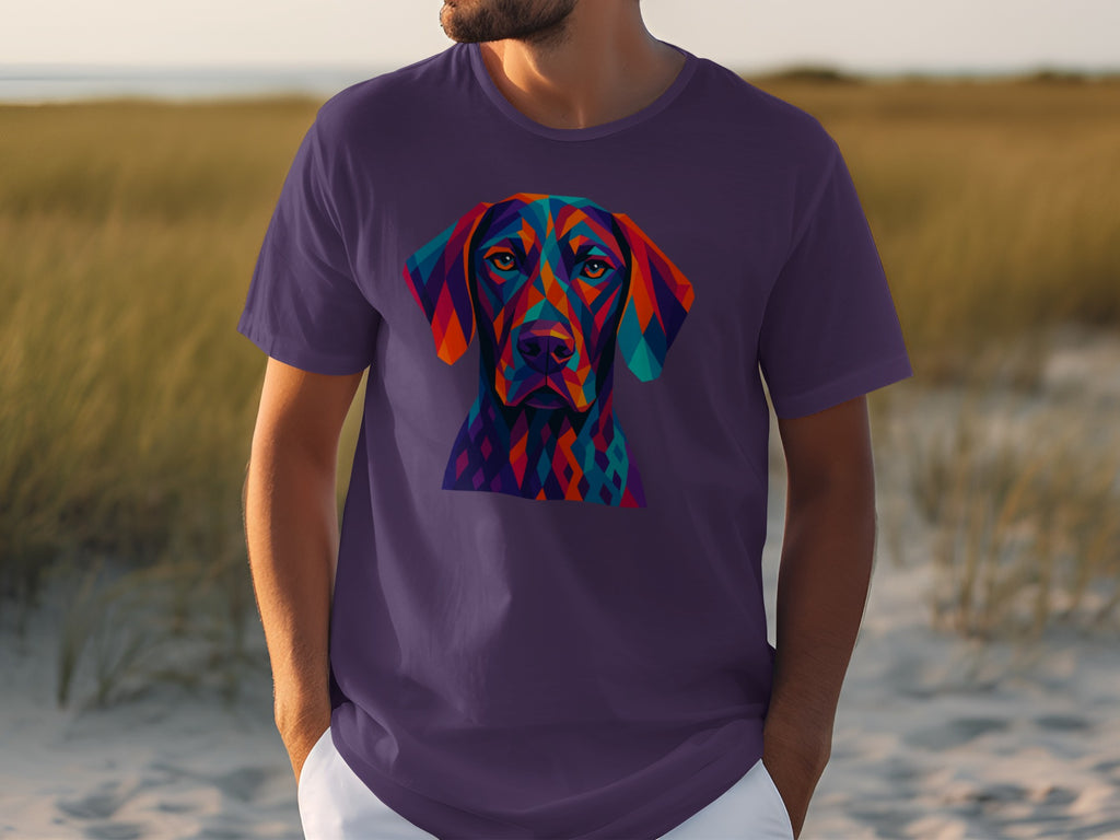 Colorful Geometric Dog Design Men's T-shirt