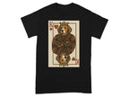 Black t-shirt with King of Hearts playing card featuring a beagle.