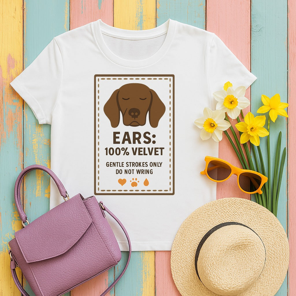 German Shorthaired Pointer Velvet Ears T-shirt in White