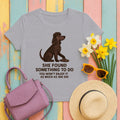 Irish Water Spaniel She Found Something To Do Tee in Athletic Heather