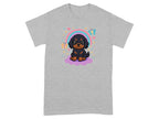 Cute Cartoon Dog with Rainbow and Butterflies T-Shirt