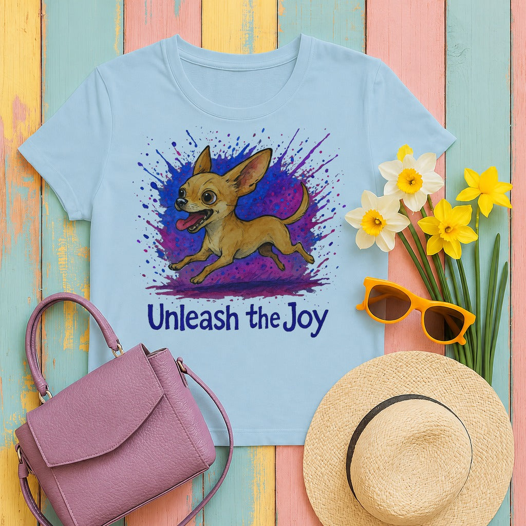 Unleash the Joy Chihuahua Graphic t-shirt