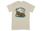 Light tan t-shirt with brown dog and text "RUST THE NOSE"