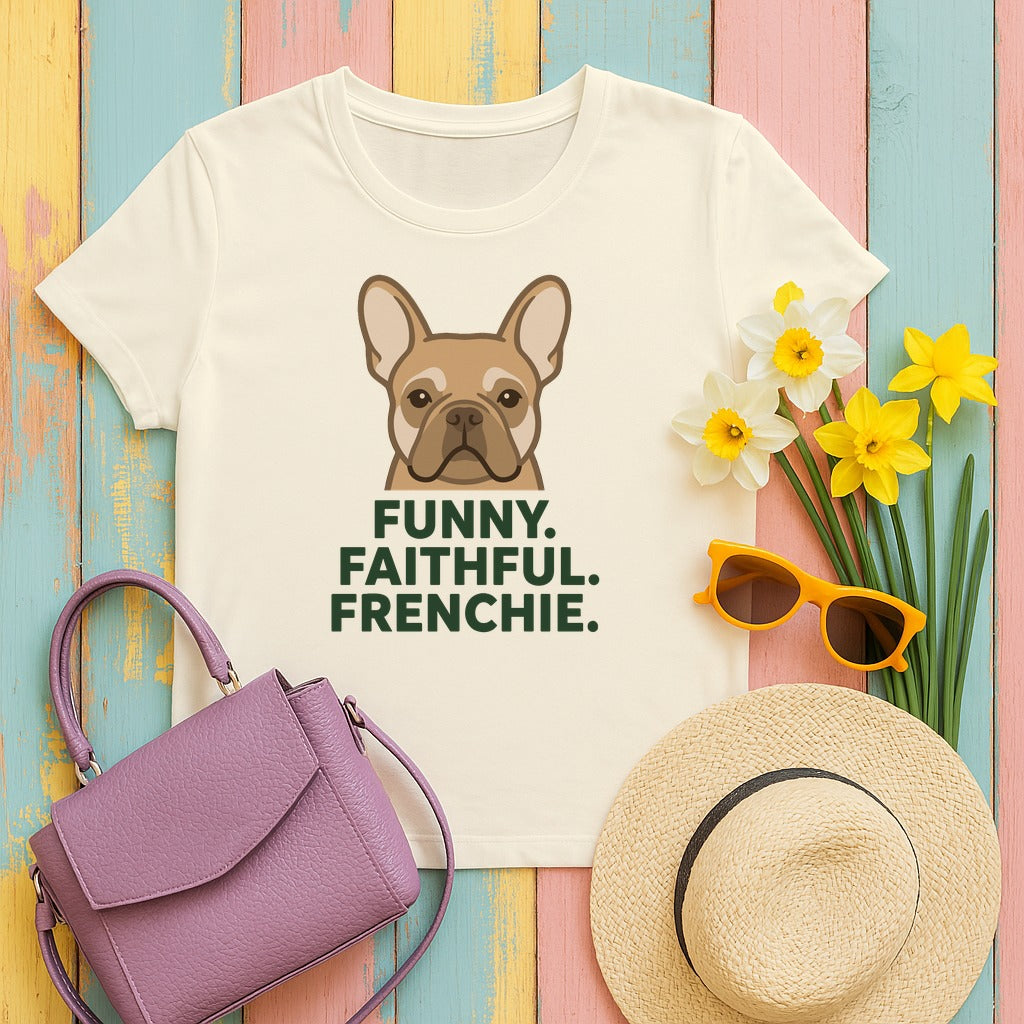 Faithful Frenchie Spirit Graphic T-Shirt in Natural