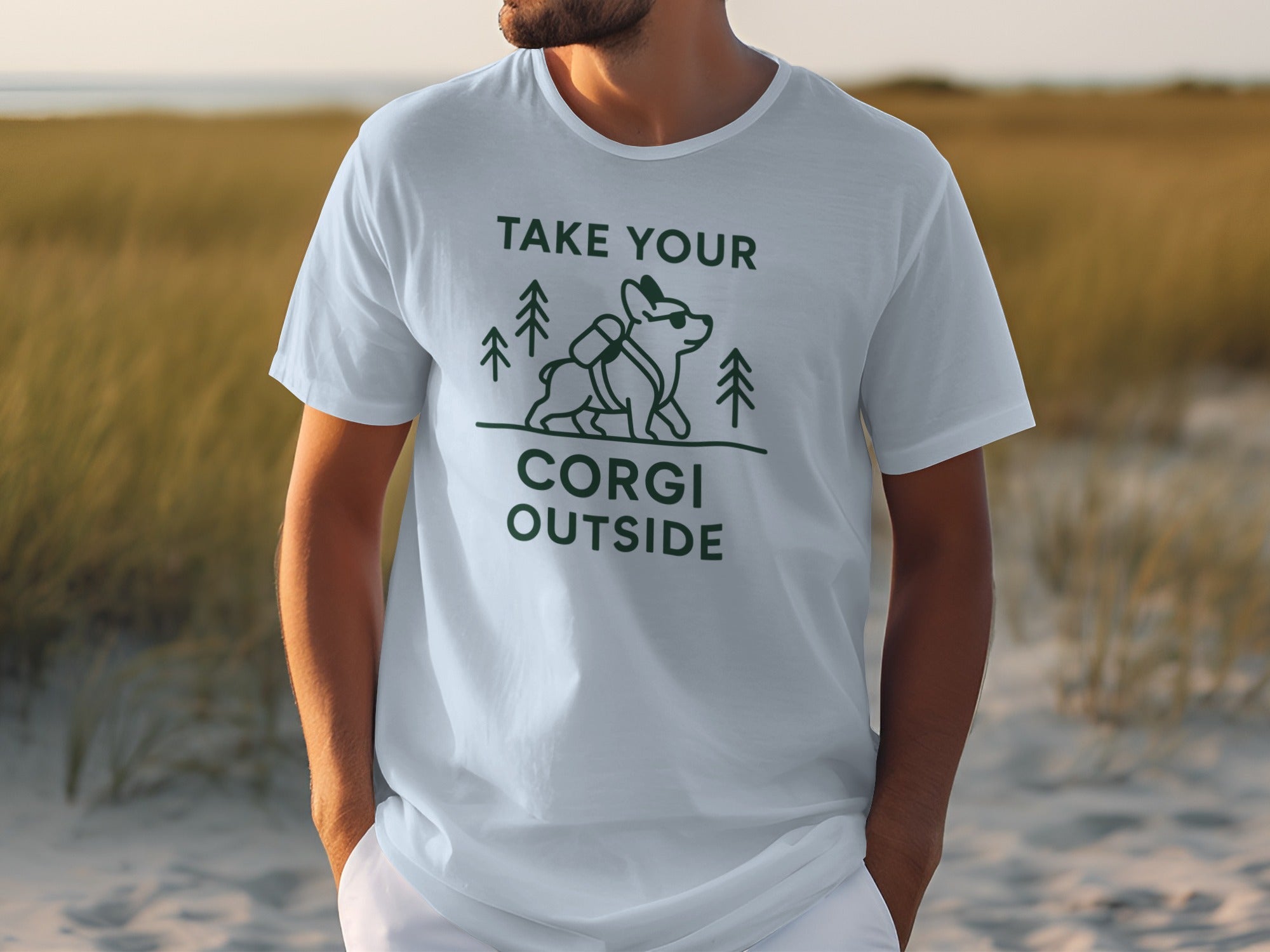 Take Your Corgi Outside Statement T-Shirt