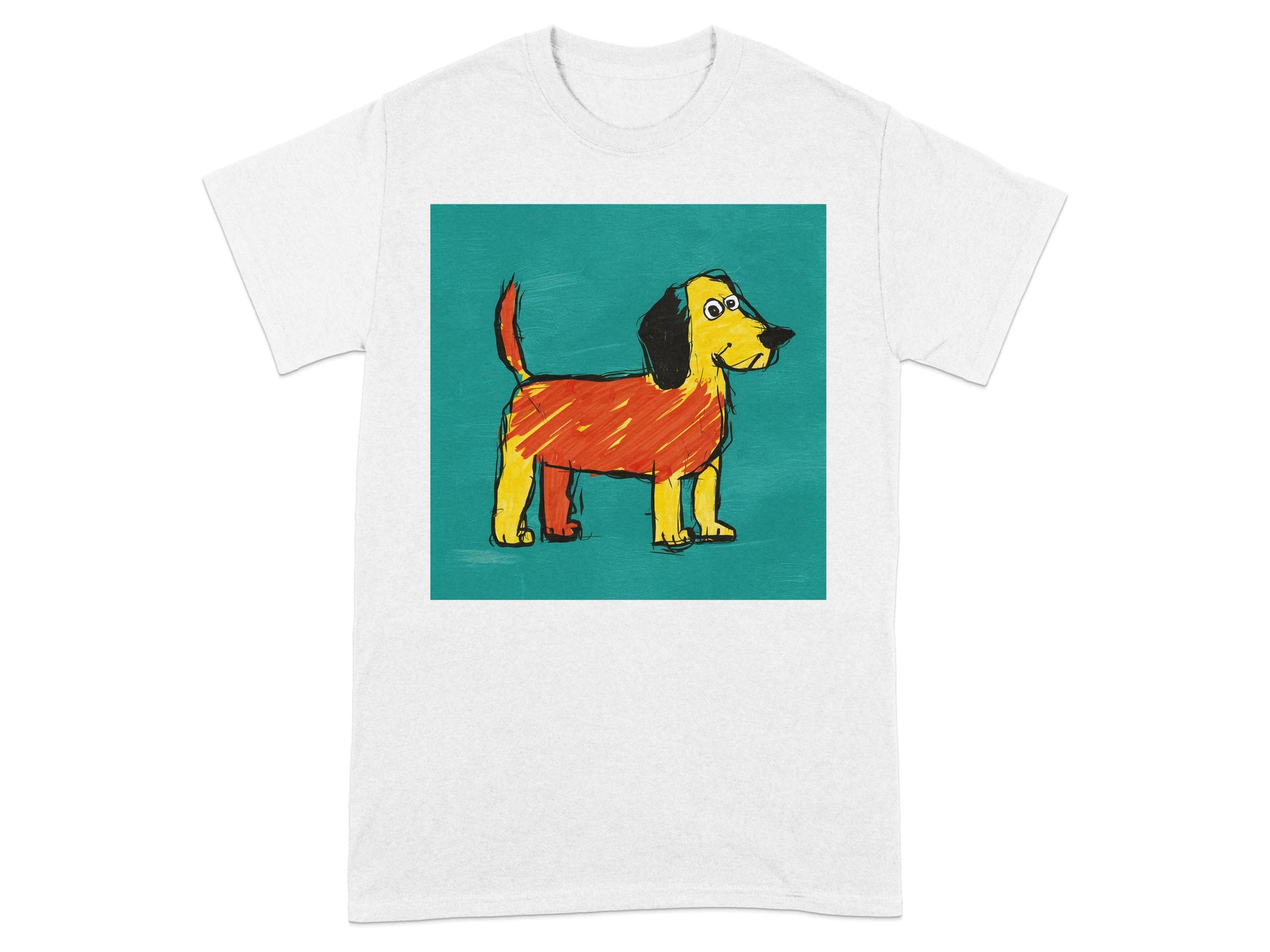 Cute Colorful Hand Drawn Dog Design T-Shirt product