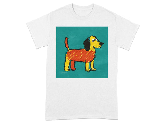 Cute Colorful Hand Drawn Dog Design T-Shirt product