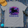Unleash The Joy Vibrant Black Labrador T-Shirt in Gravel