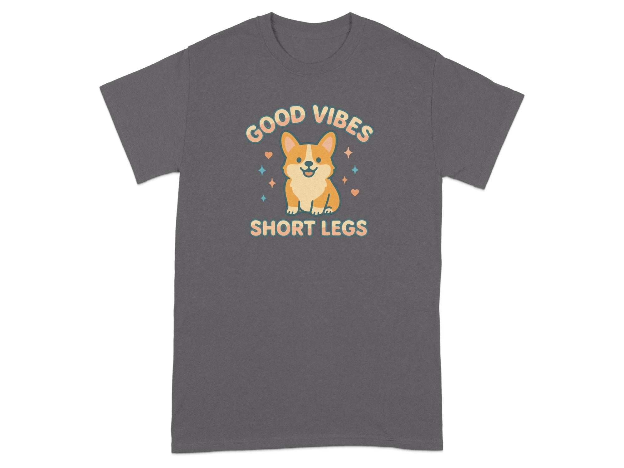 Good Vibes Short Legs Corgi Graphic T-Shirt