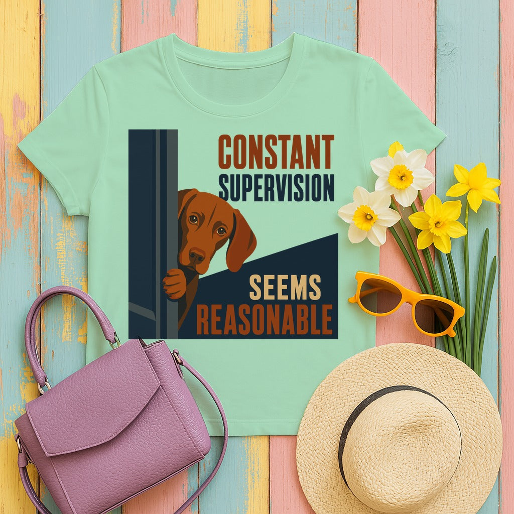 Constant Supervision Vizsla T-Shirt in Mint Green
