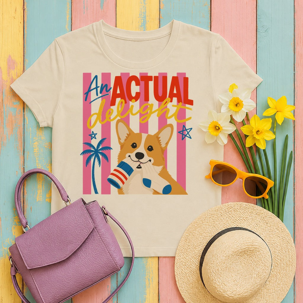 The Actual Delight Corgi Graphic t-shirt
