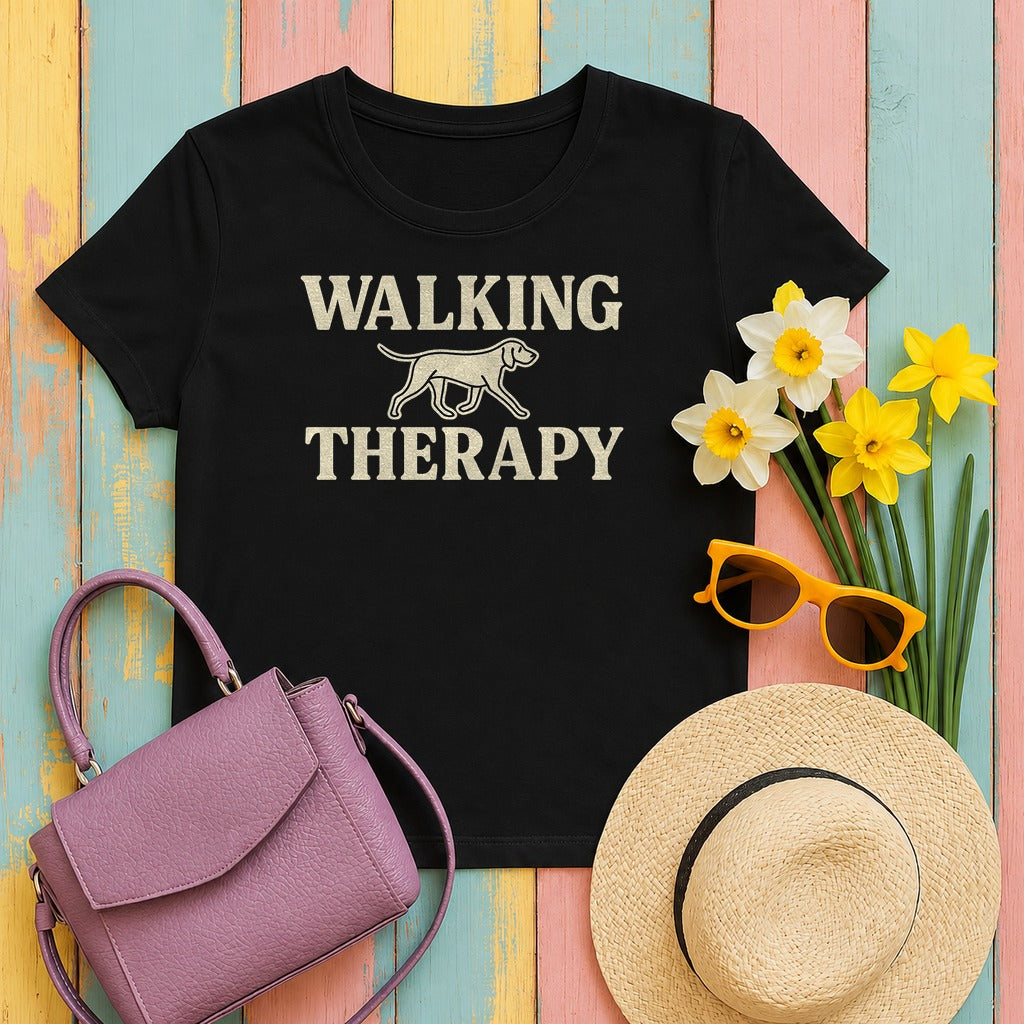 Bracco Italiano Walking Therapy Tee in Black