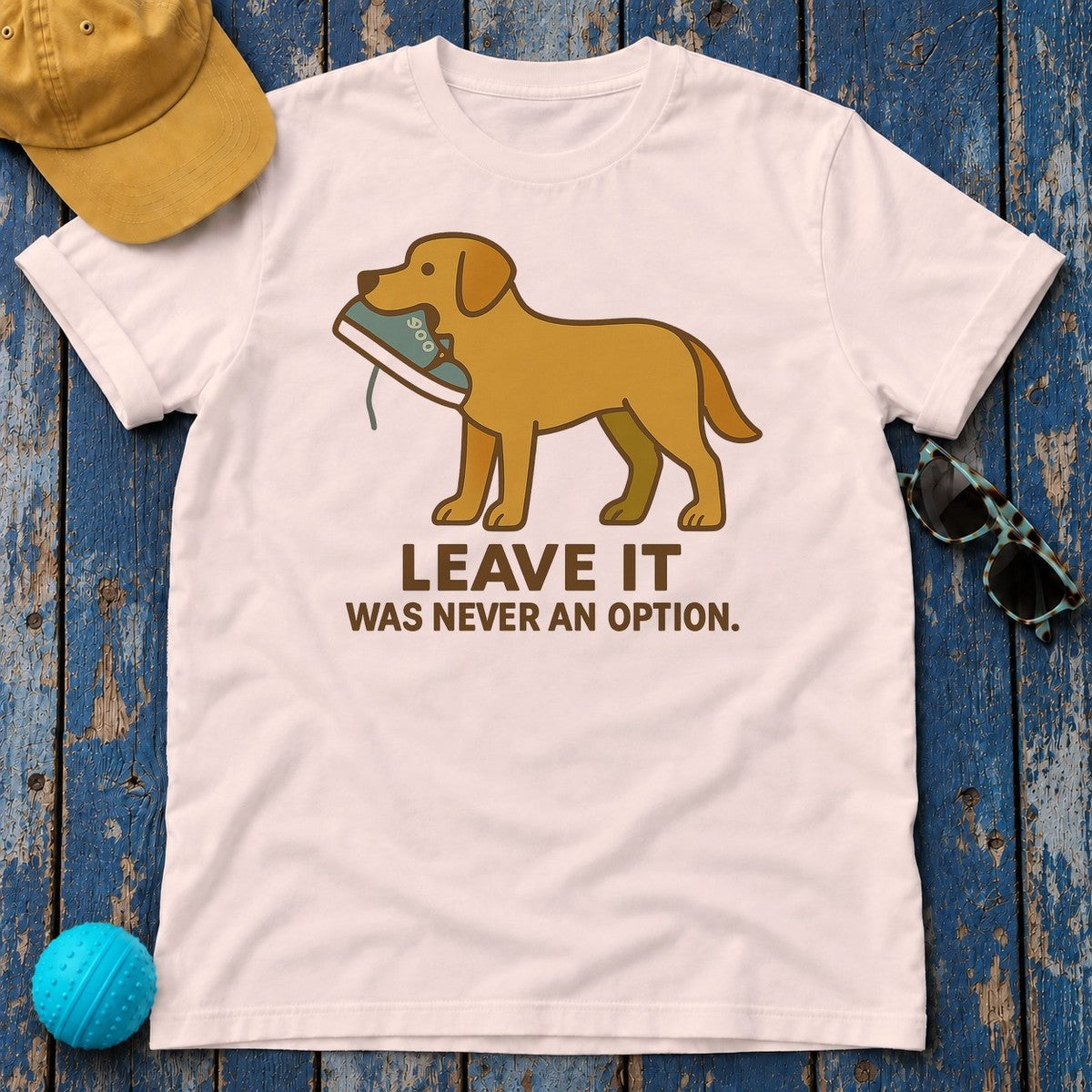 Deadgrass Chesapeake Bay Retriever Leave It Tee in Soft Pink