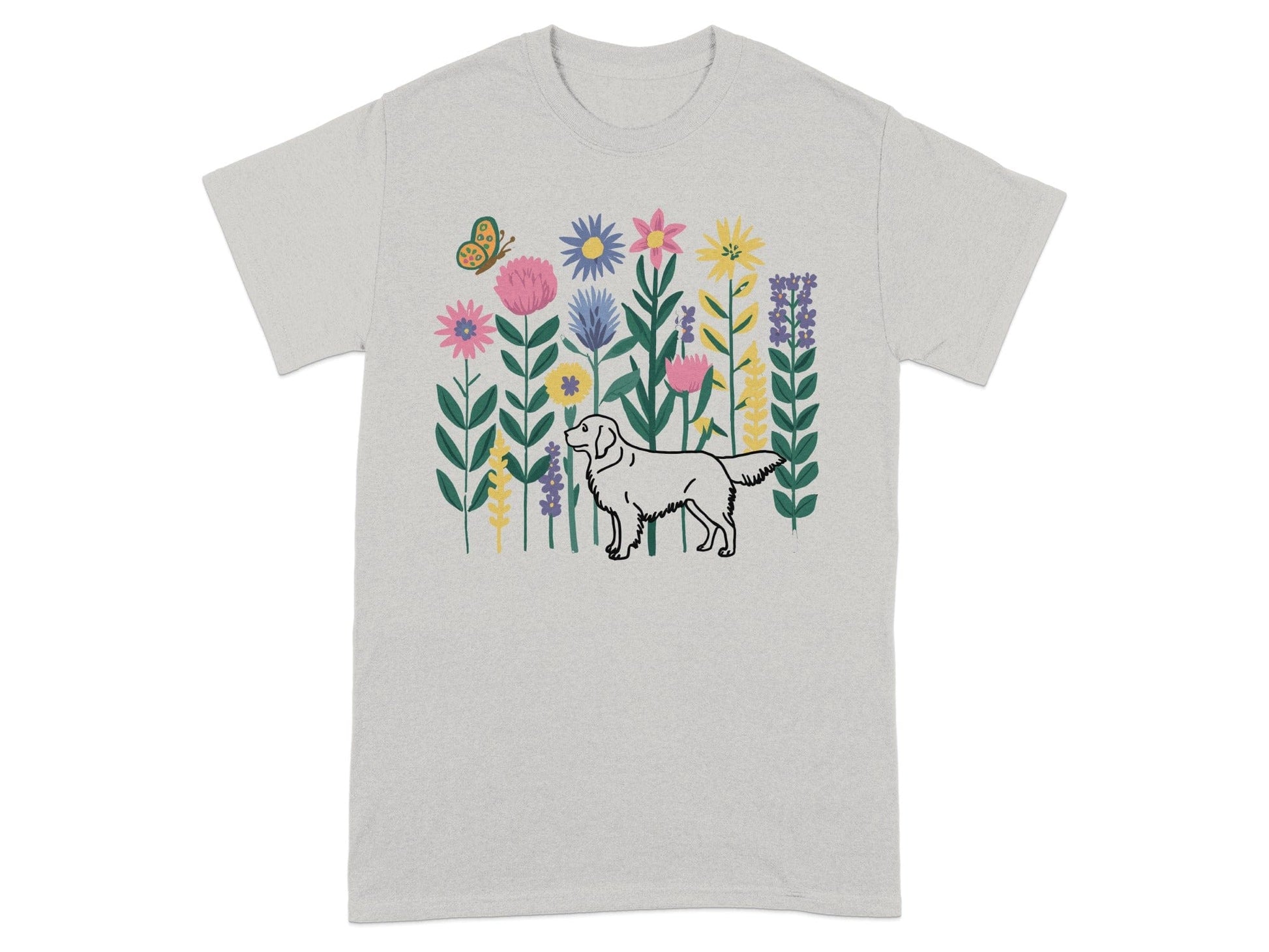 Floral Dog and Butterfly Graphic Tee product type
