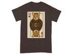 Queen of Hearts corgi dressed in regal attire on a playing card.