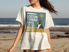 White t-shirt with Boston Terrier design saying "Boston Terrier Days Are The Best Days".