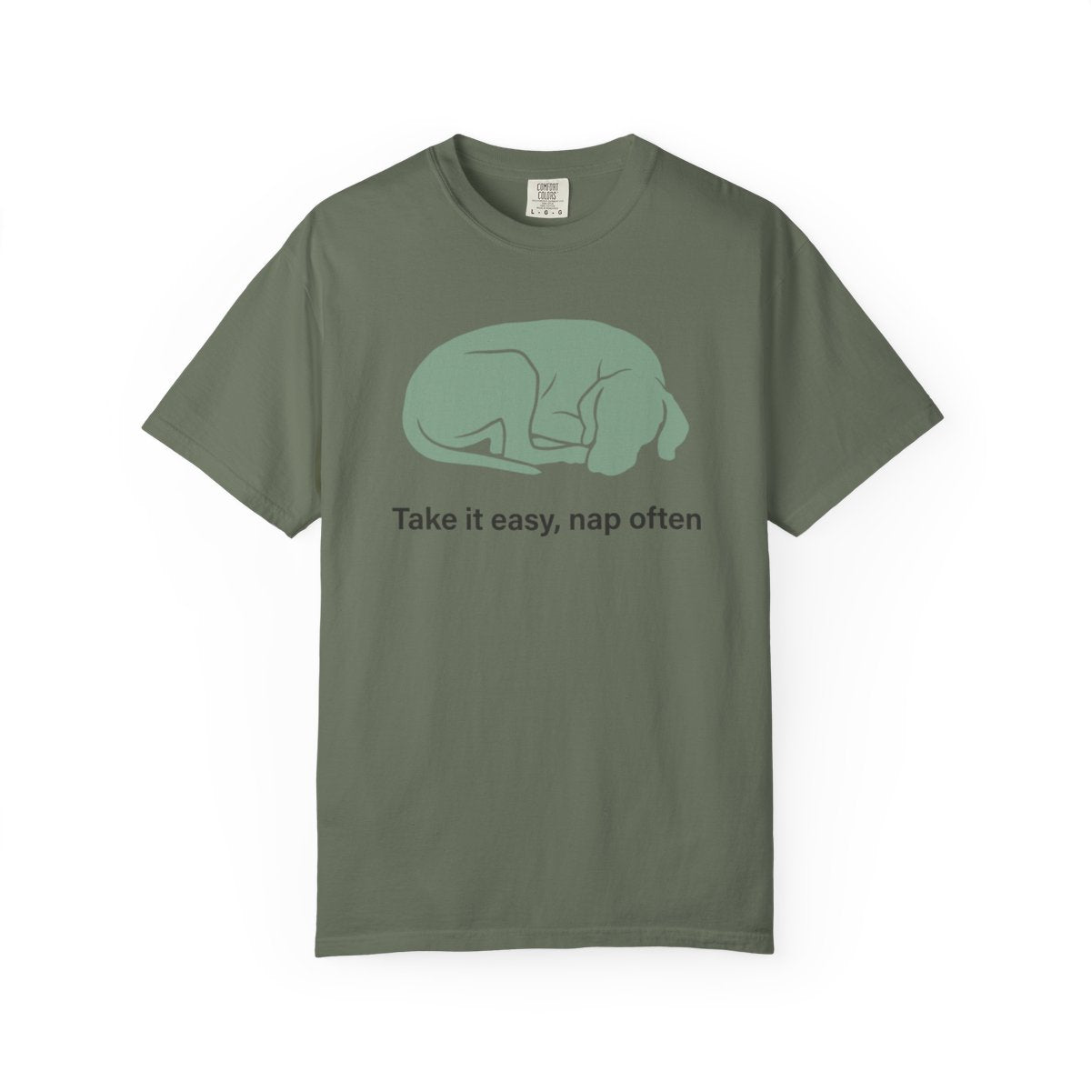 Take it easy nap often printed graphic t-shirt