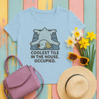clumber spaniel coolest-tile tee flat lay hero