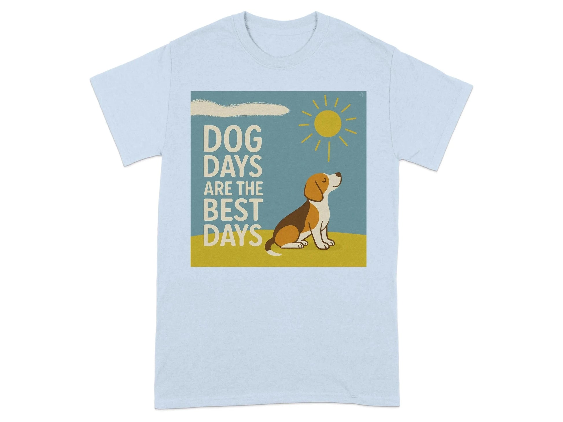 Dog Days Are The Best Days Beagle T-Shirt Light Blue T-shirt