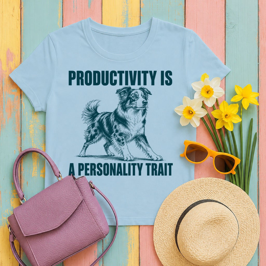 Productivity Trait Aussie T-Shirt in Light Blue